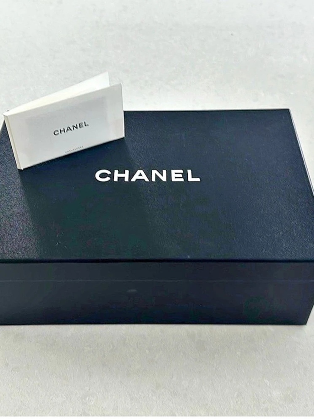 Chanel Empty Shoebox Packaging Black & White
